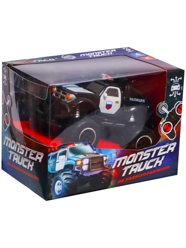 Джип радиоуправляемый «Полиция», работает от батареек, цвет чёрный