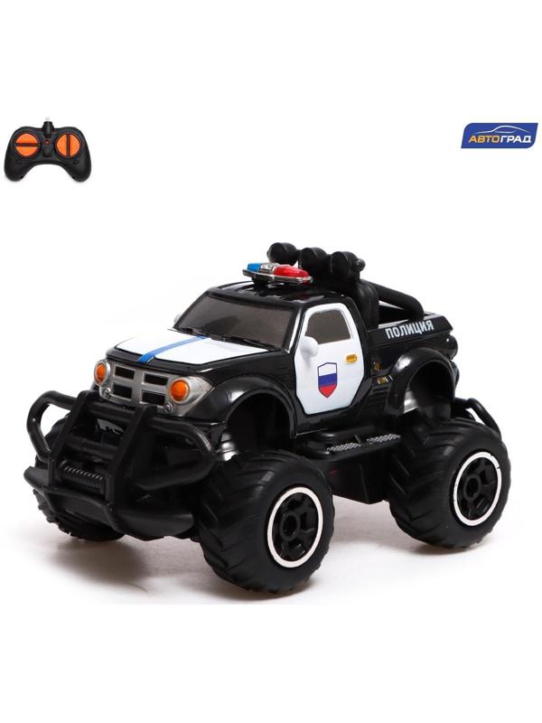 Джип радиоуправляемый «Полиция», работает от батареек, цвет чёрный