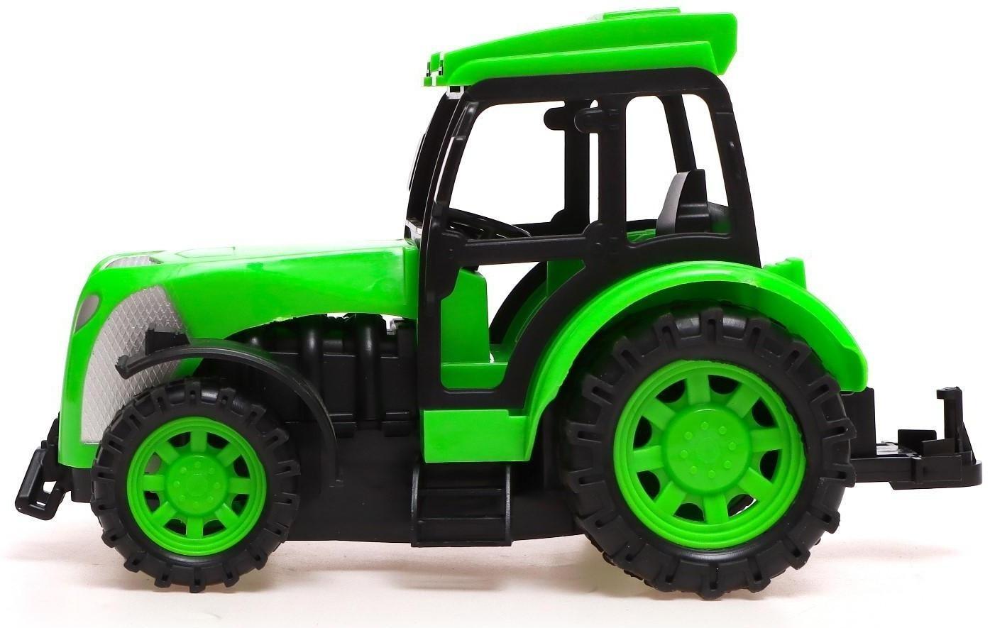 Трактор радиоуправляемый «Фермер», работает от аккумулятора, цвет зелёный