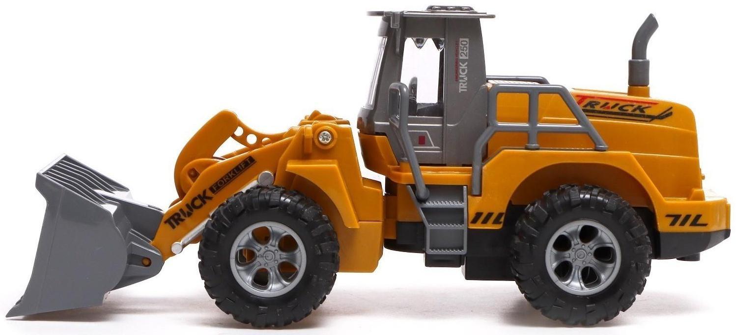 Трактор инерционный «Погрузчик», световые эффекты, подвижные детали, цвет жёлтый