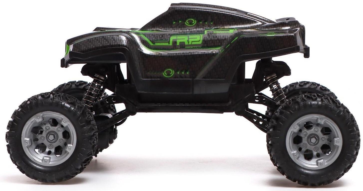 Джип радиоуправляемый MONSTER, 1:18, световые и звуковые эффекты, работает от аккумулятора, цвет зелёный