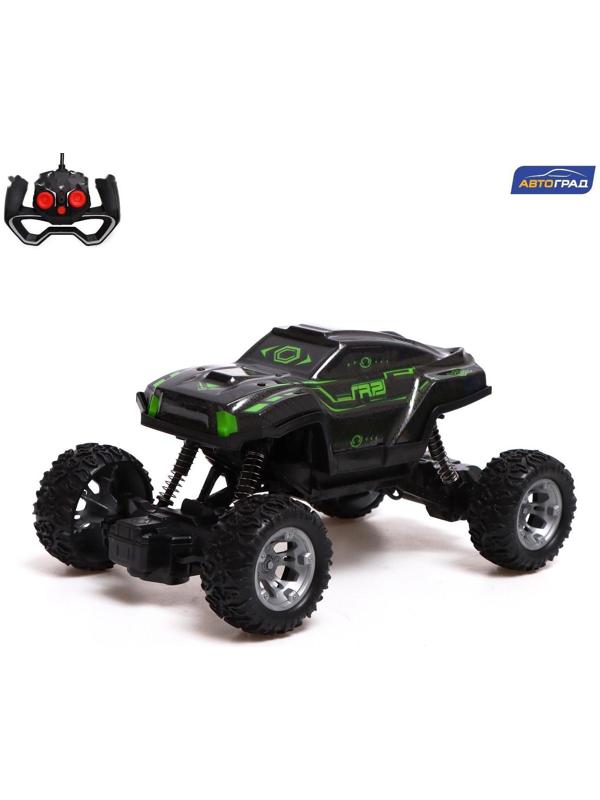 Джип радиоуправляемый MONSTER, 1:18, световые и звуковые эффекты, работает от аккумулятора, цвет зелёный