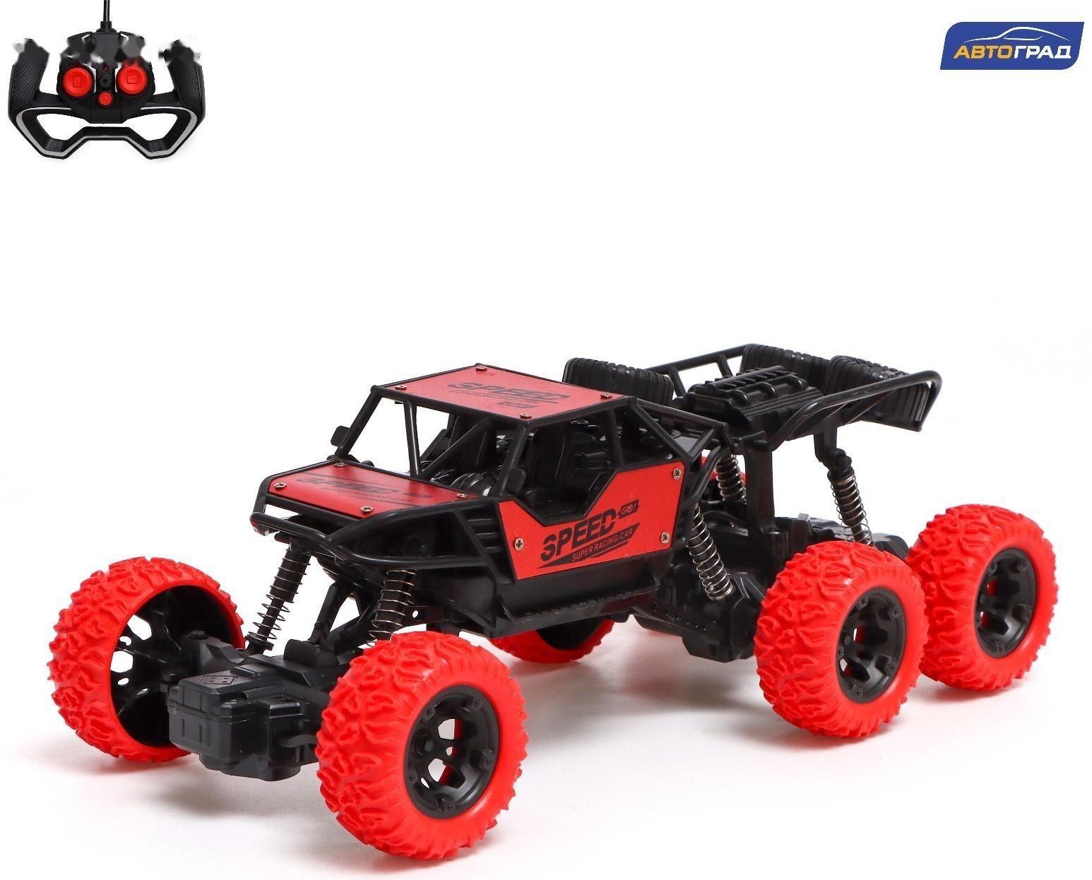 Джип радиоуправляемый, 1:18, работает от аккумулятора, цвет красный