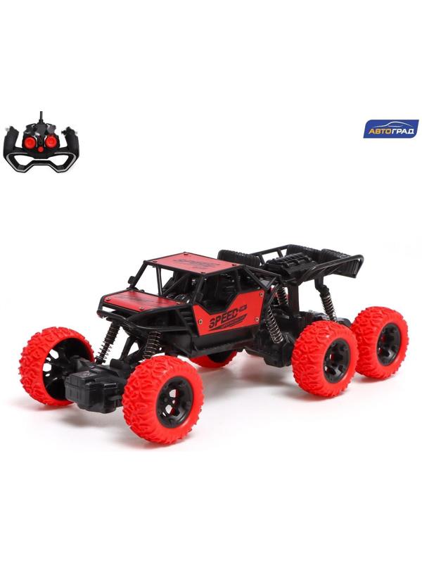 Джип радиоуправляемый, 1:18, работает от аккумулятора, цвет красный
