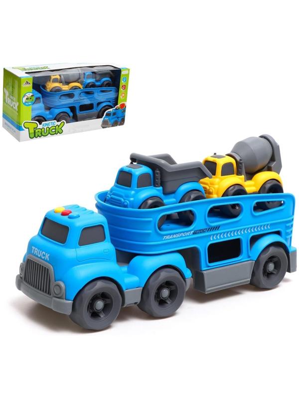 Грузовик TRUCK, с 2 машинками, световые и звуковые эффекты