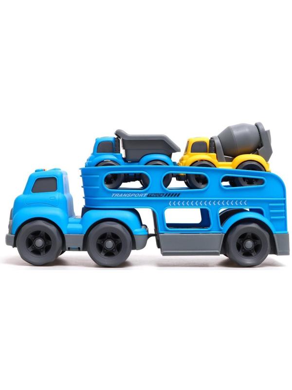 Грузовик TRUCK, с 2 машинками, световые и звуковые эффекты