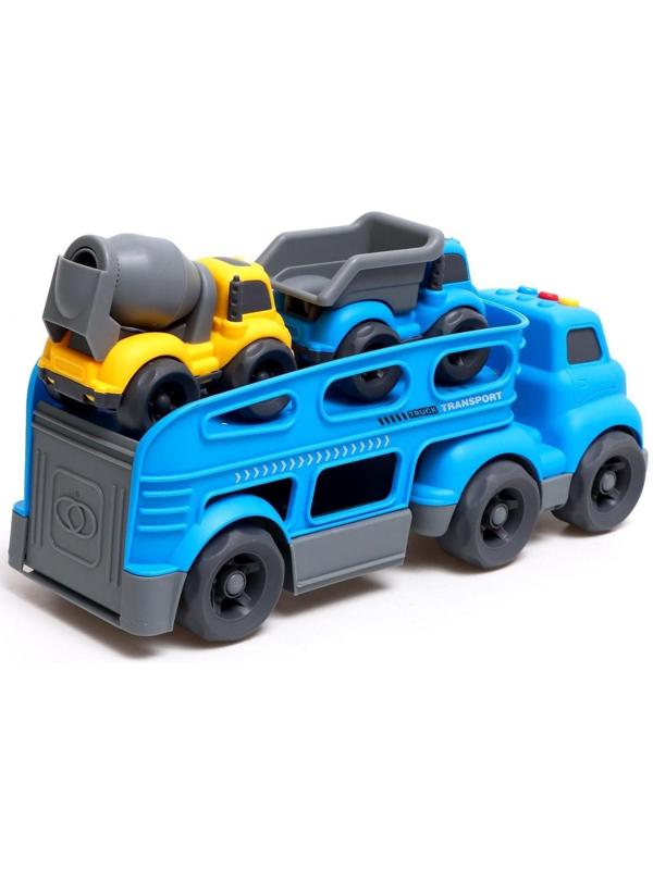 Грузовик TRUCK, с 2 машинками, световые и звуковые эффекты