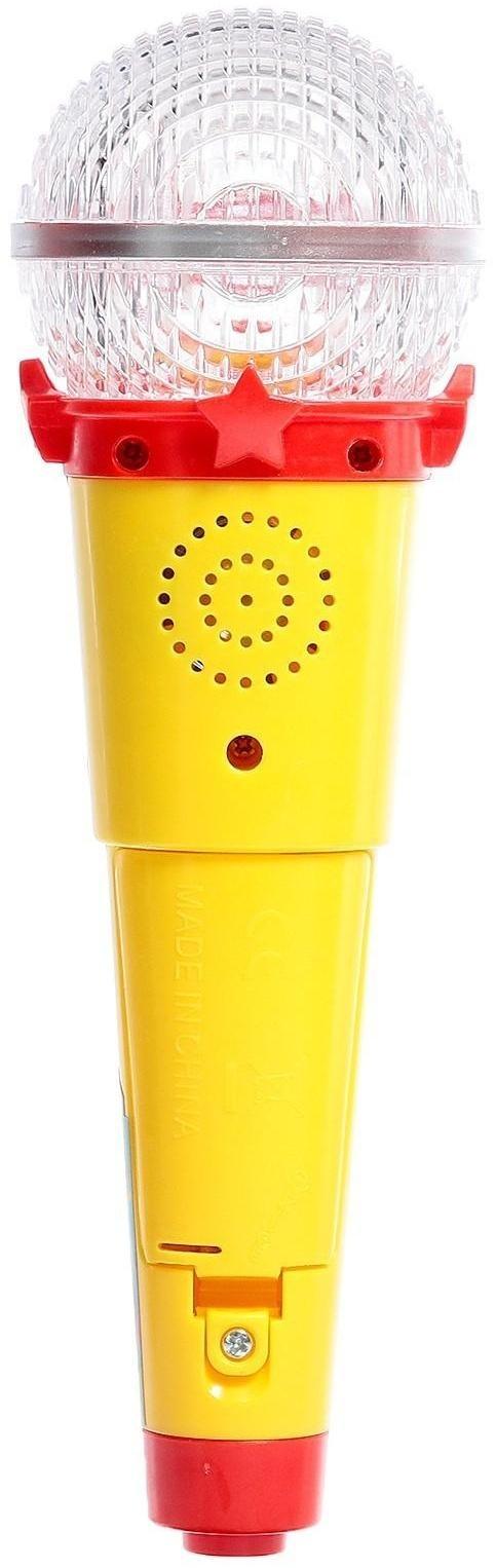 Микрофон, звук, свет, цвет жёлтый