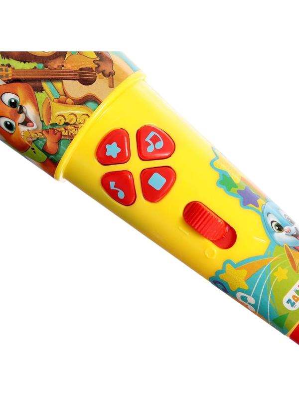 Микрофон, звук, свет, цвет жёлтый