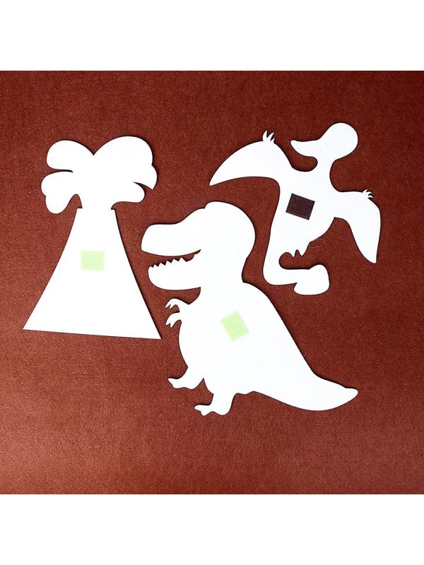 Бизиборд на стену из фетра «Динозавры» 32 детали на липучке, размер поля — 105 × 75 см