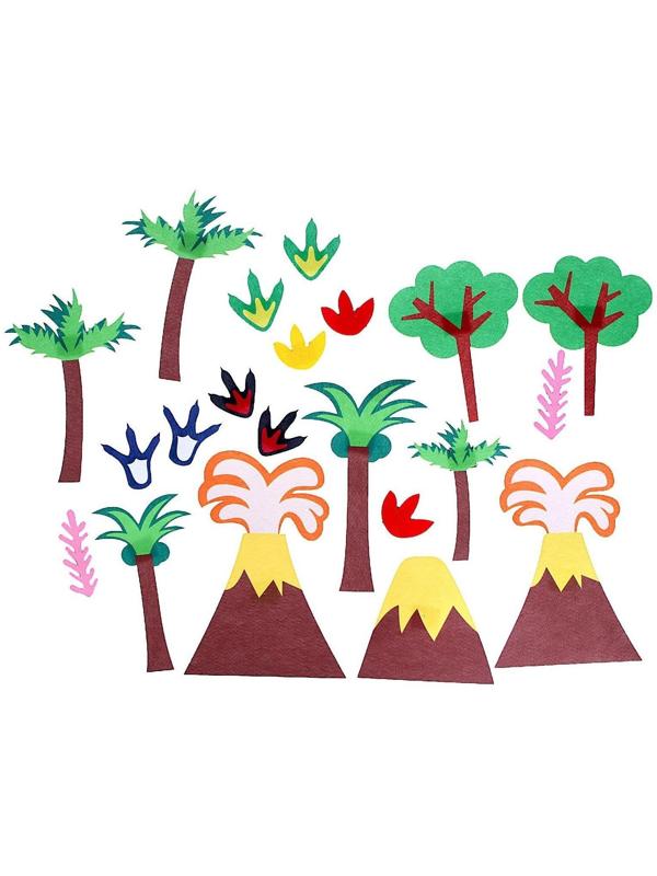 Бизиборд на стену из фетра «Динозавры» 32 детали на липучке, размер поля — 105 × 75 см