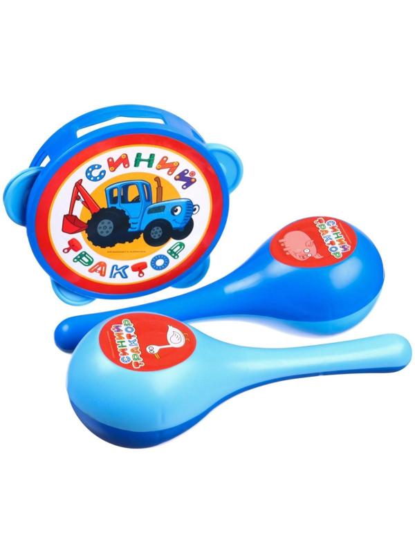 Музыкальные инструменты «Маракасы и бубен: Синий трактор», 3 предмета