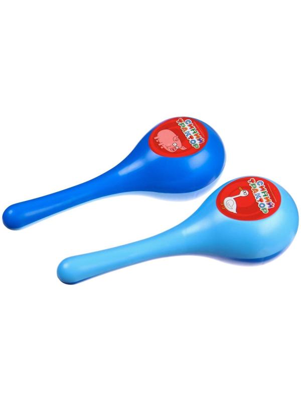 Музыкальные инструменты «Маракасы и бубен: Синий трактор», 3 предмета