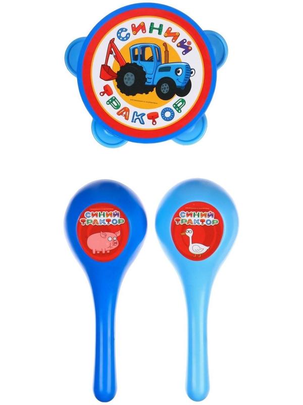 Музыкальные инструменты «Маракасы и бубен: Синий трактор», 3 предмета