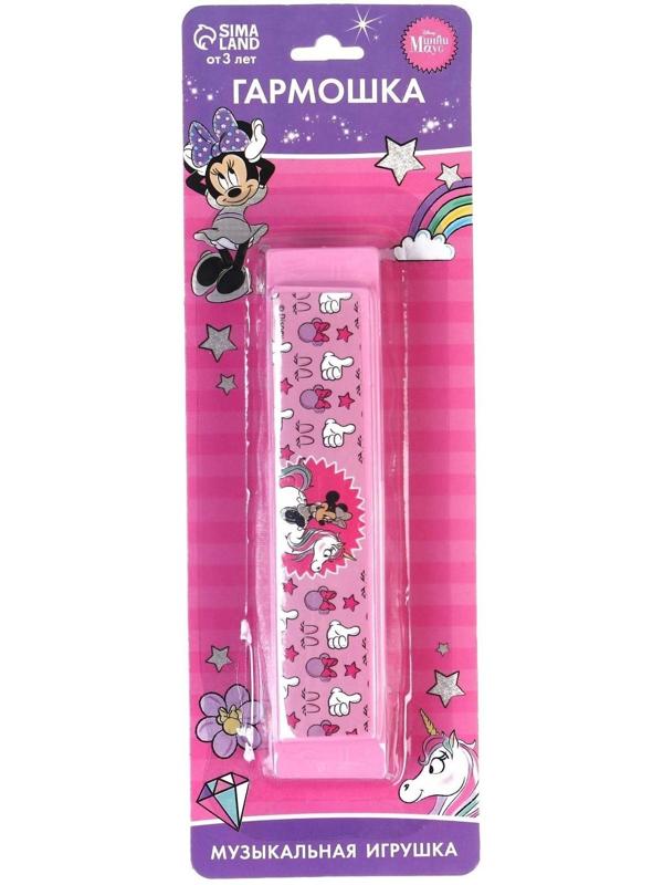 Музыкальная игрушка «Гармошка: Минни Маус», цвет розовый