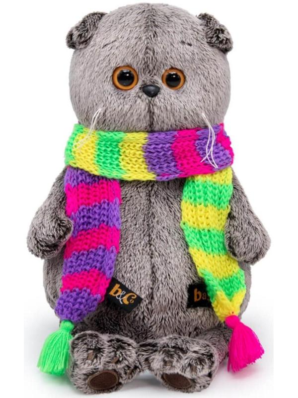 Мягкая игрушка «Басик в ярком шарфе», 19 см