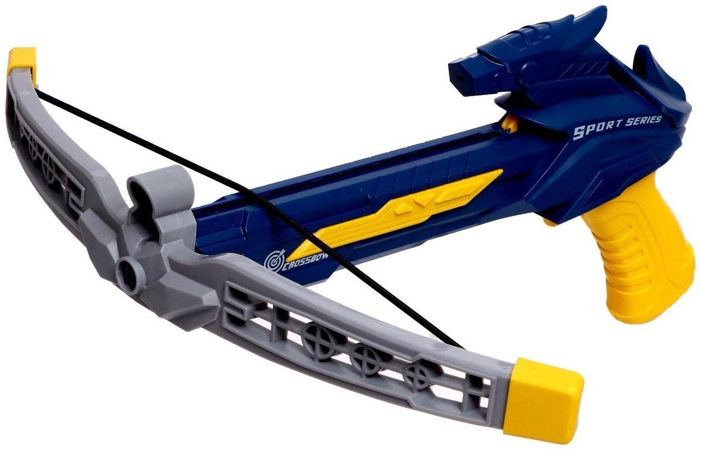 Арбалет «Спортивный», стреляет присосками, с лазером, цвета МИКС