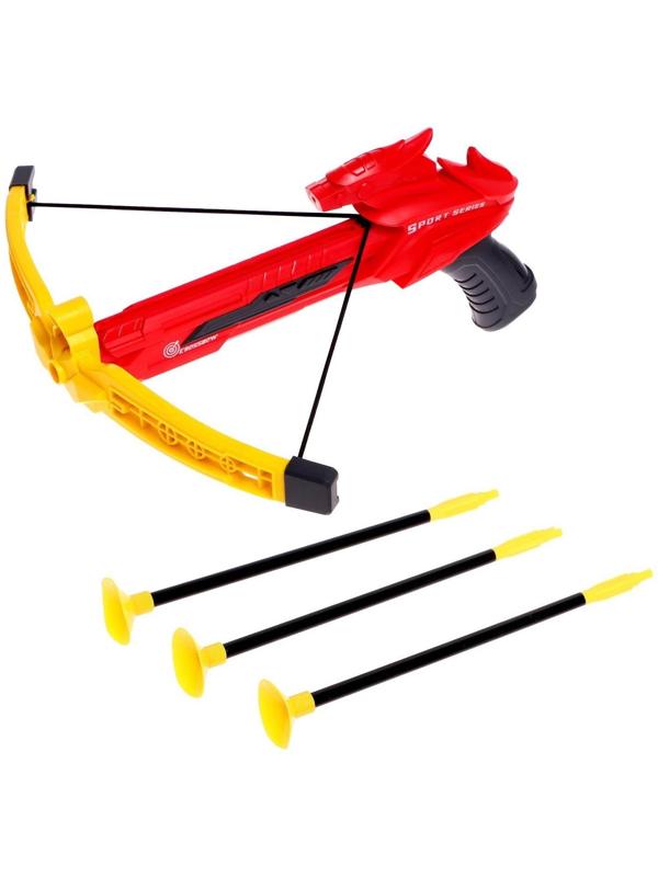 Арбалет «Спортивный», стреляет присосками, с лазером, цвета МИКС