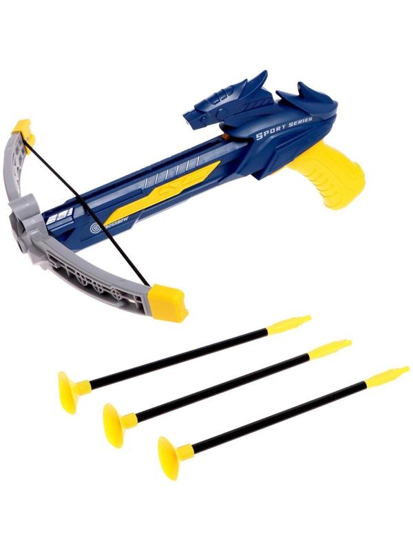 Арбалет «Спортивный», стреляет присосками, с лазером, цвета МИКС