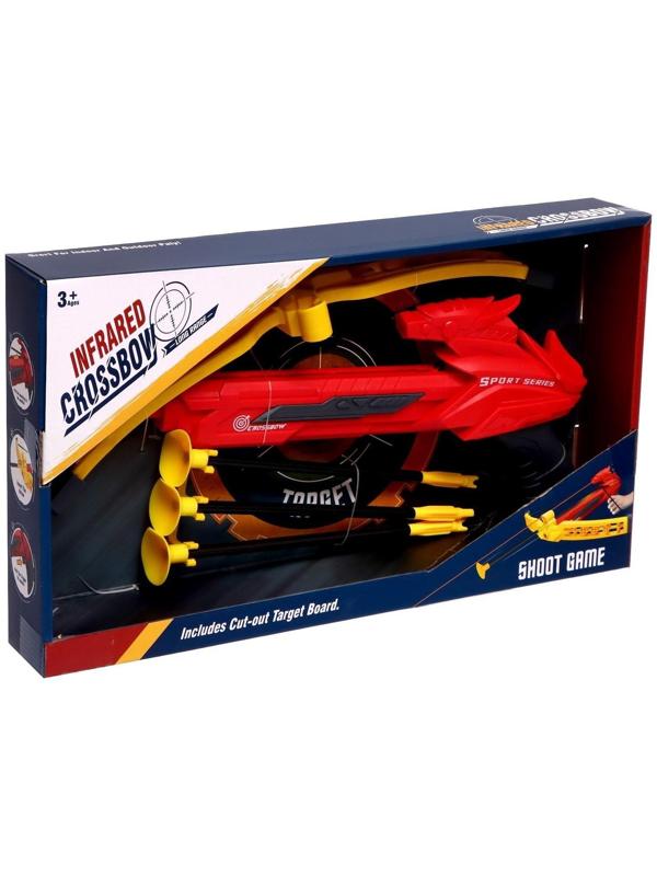 Арбалет «Спортивный», стреляет присосками, с лазером, цвета МИКС