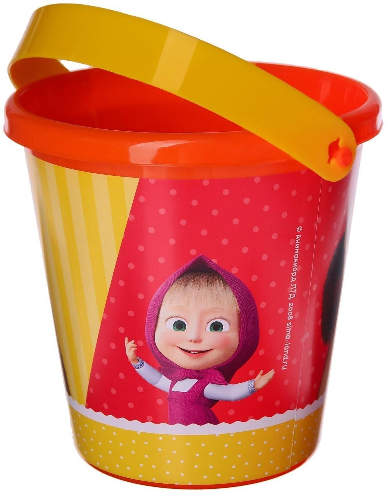Ведро для игры с песком, Маша и Медведь, 1 л