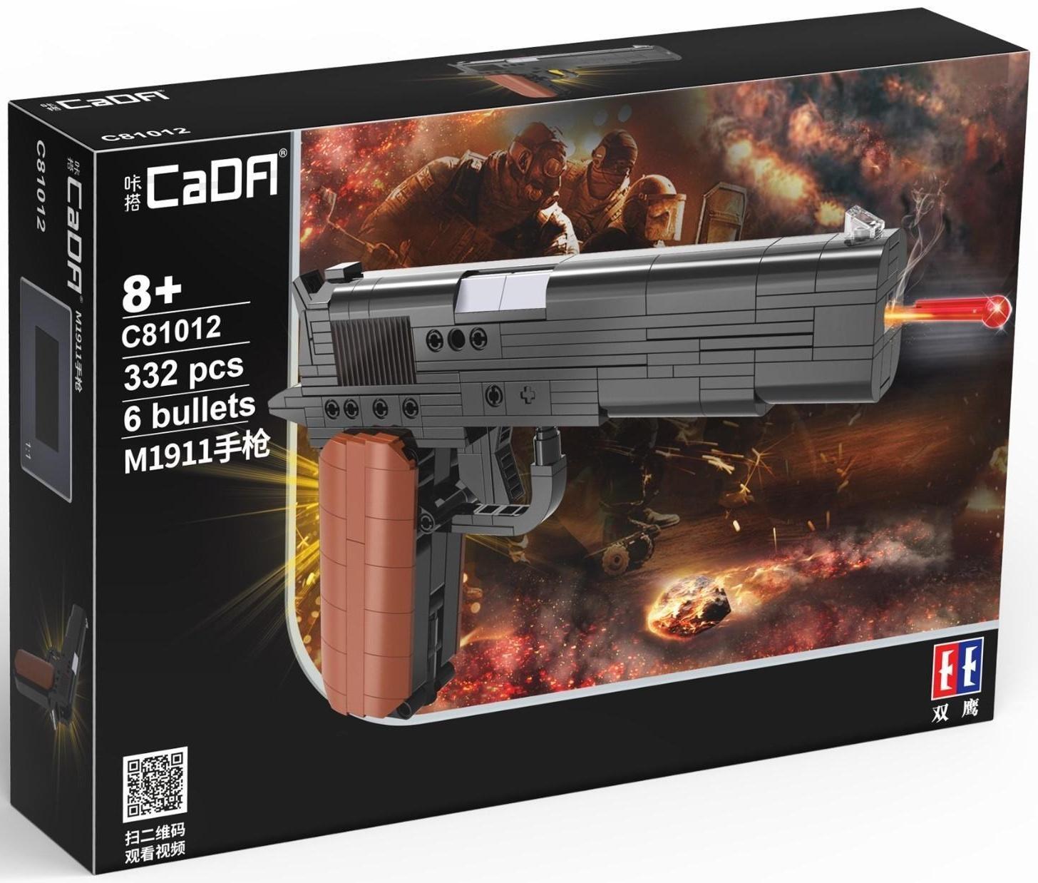 Конструктор техно «Пистолет», 332 детали, 6 пуль, стреляет