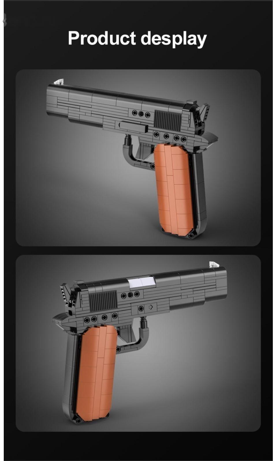 Конструктор техно «Пистолет», 332 детали, 6 пуль, стреляет