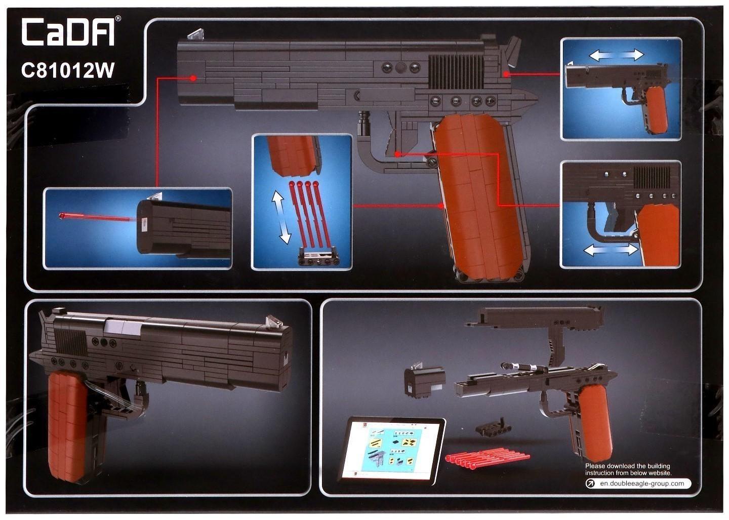 Конструктор техно «Пистолет», 332 детали, 6 пуль, стреляет