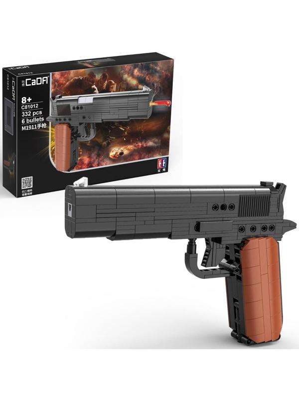 Конструктор техно «Пистолет», 332 детали, 6 пуль, стреляет