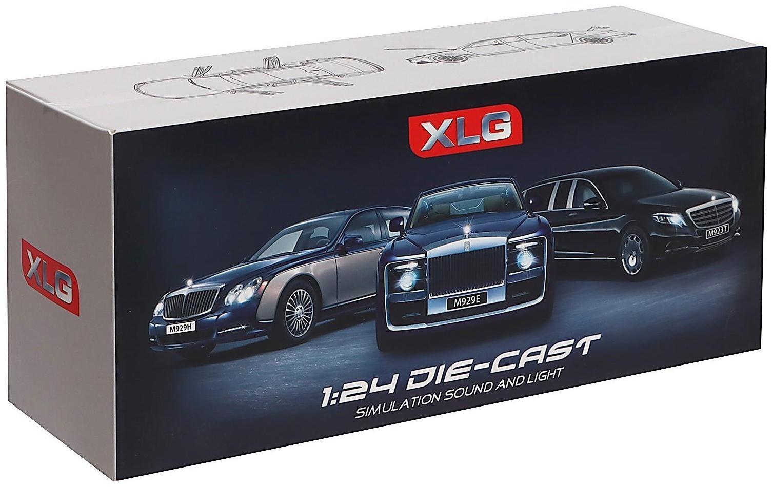 Машина металлическая BMW 760Li, 1:24, открываются двери, капот, багажник, цвет чёрный