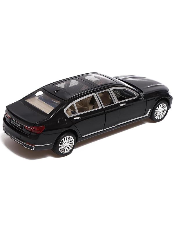 Машина металлическая BMW 760Li, 1:24, открываются двери, капот, багажник, цвет чёрный
