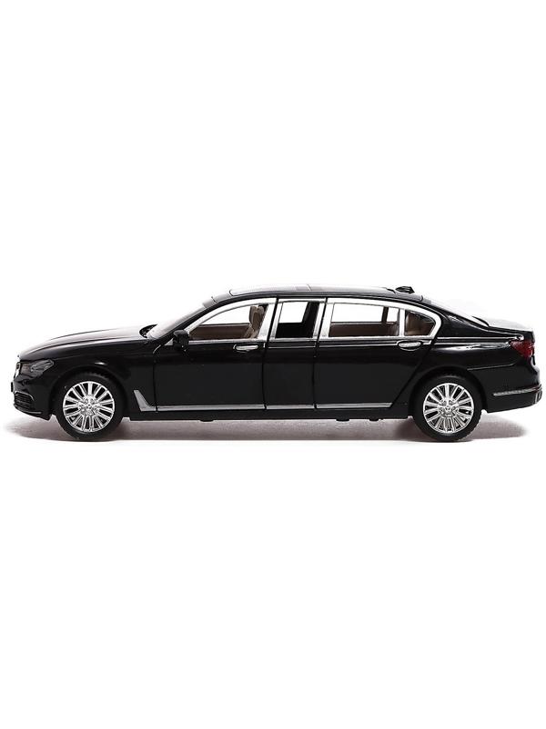 Машина металлическая BMW 760Li, 1:24, открываются двери, капот, багажник, цвет чёрный