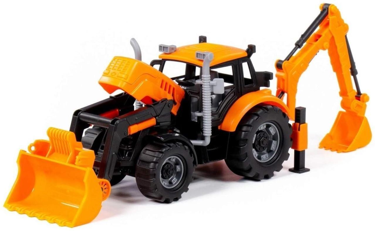 Экскаватор-погрузчик «Прогресс» инерционный, цвет оранжевый