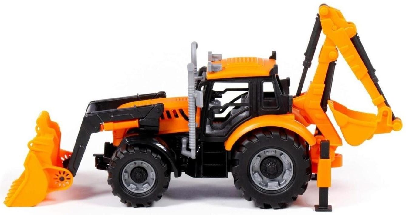 Экскаватор-погрузчик «Прогресс» инерционный, цвет оранжевый