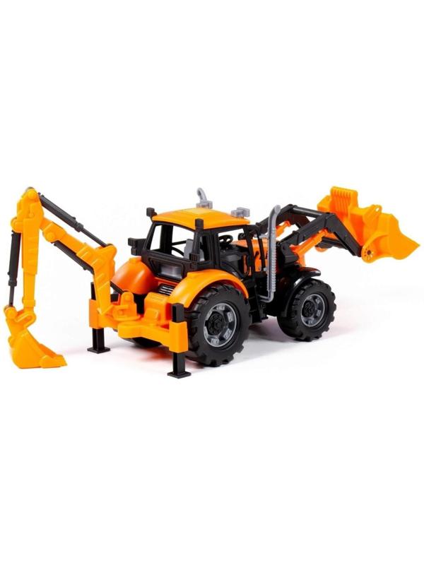 Экскаватор-погрузчик «Прогресс» инерционный, цвет оранжевый