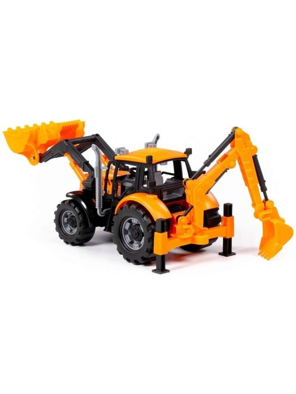 Экскаватор-погрузчик «Прогресс» инерционный, цвет оранжевый