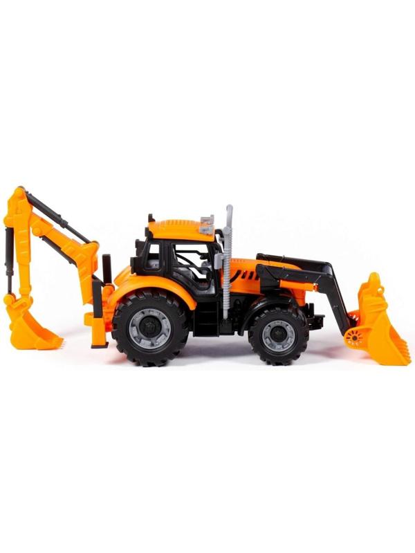Экскаватор-погрузчик «Прогресс» инерционный, цвет оранжевый