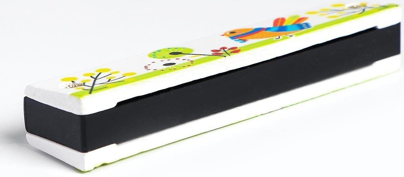 Губная гармошка «Птичка», цвет белый