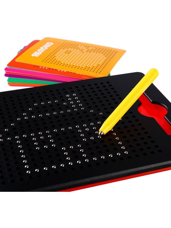 Планшет обучающий «Магнитное рисование: Сказочный патруль», 380 отверстий, цвет чёрный