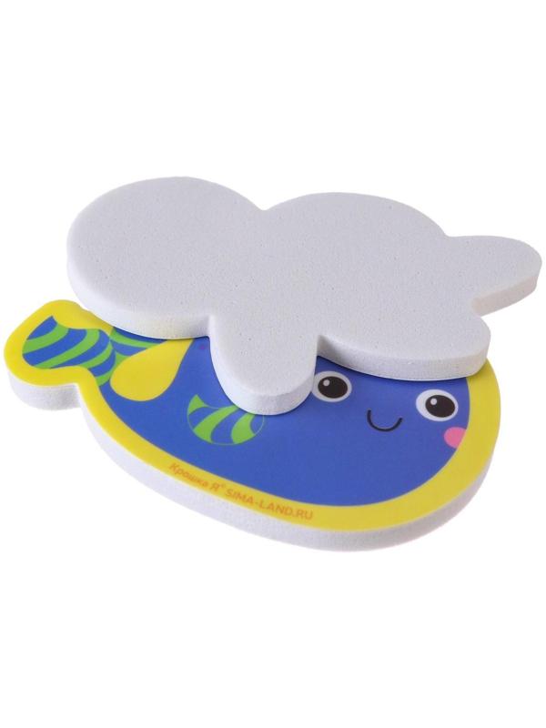 Набор для игры в ванне «Рыбалка: Морские обитатели», сачок, 3 мягких стикера