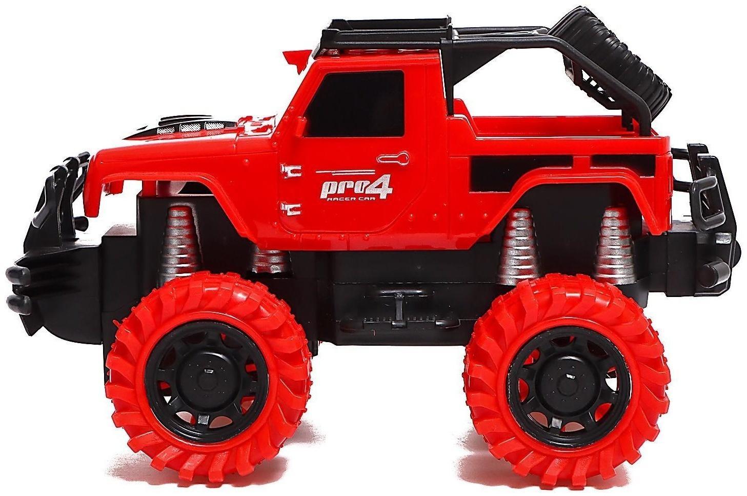 Джип радиоуправляемый Truck, масштаб 1:18, педали и руль, работает от аккумулятора, цвет красный