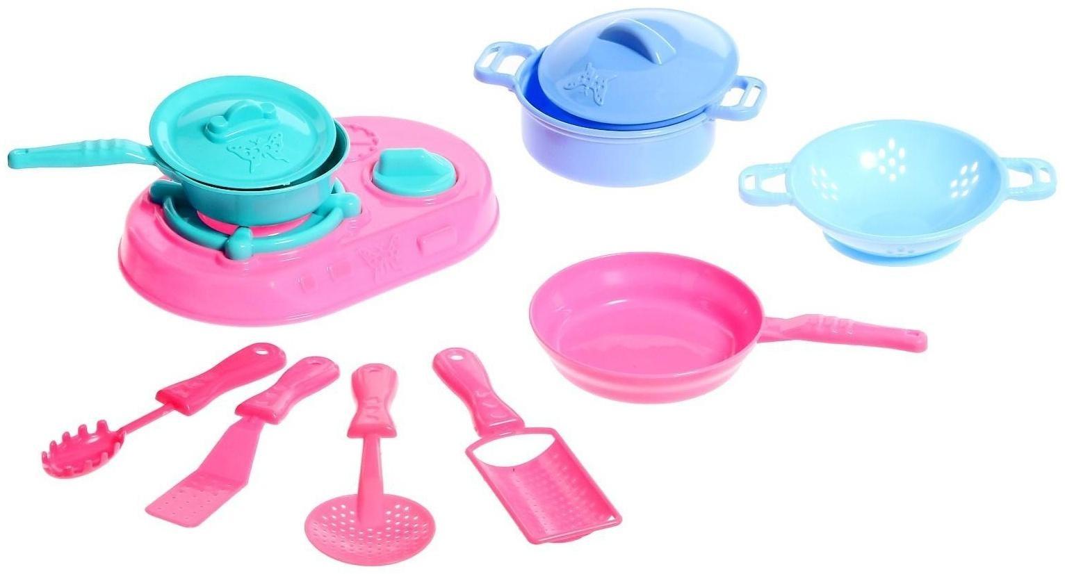 Набор посуды с плитой, 12 предметов