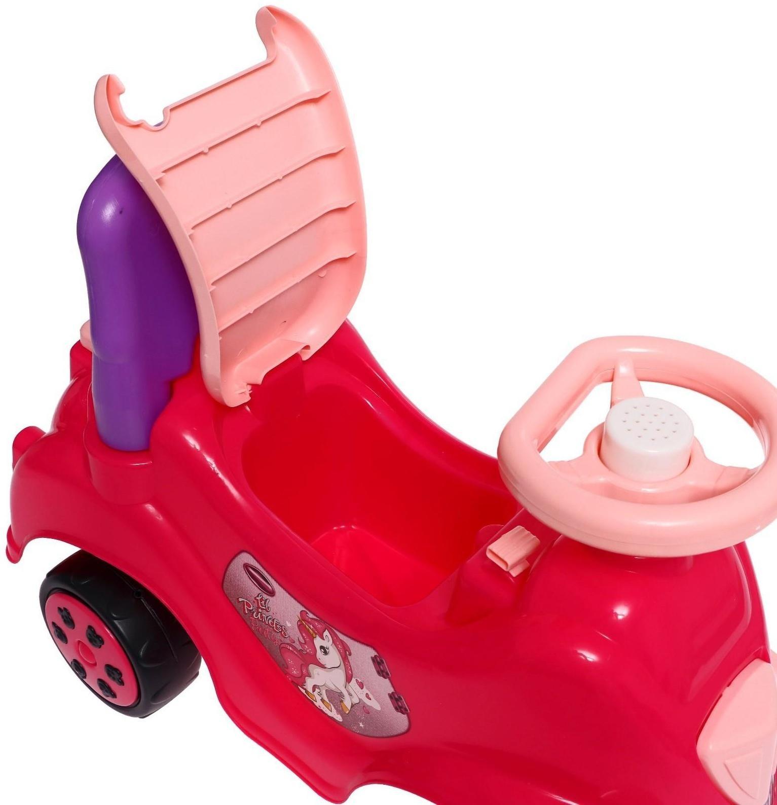Машина-каталка Cool Riders «Принцесса», с клаксоном, цвет розовый