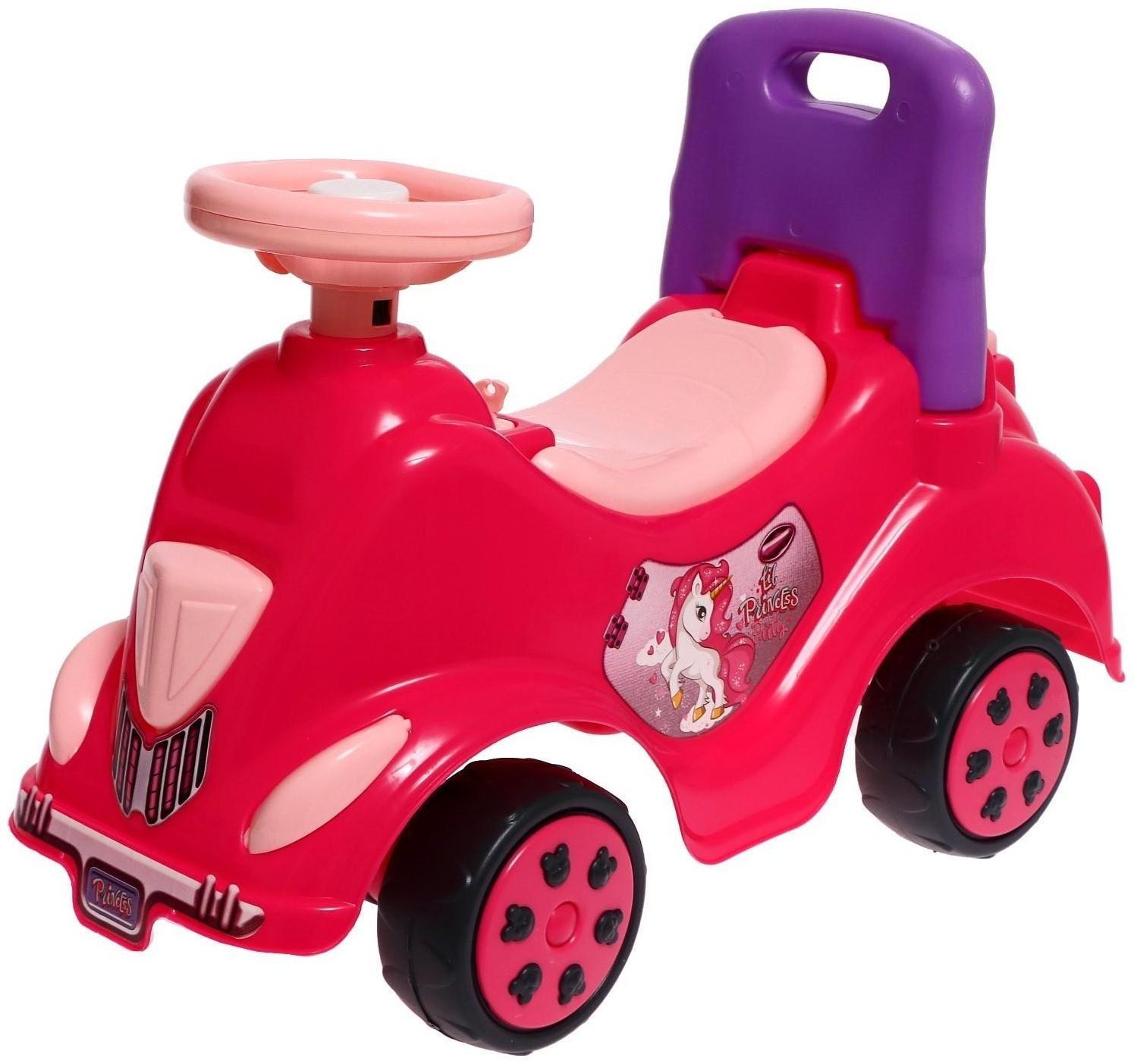 Машина-каталка Cool Riders «Принцесса», с клаксоном, цвет розовый