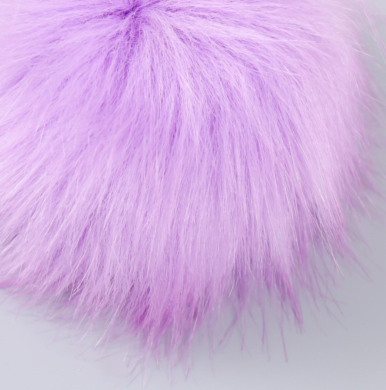 Помпон искусственный мех песец 14 см (58-Лаванда)
