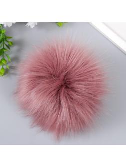 Помпон искусственный мех песец 14 см (60-Слива)