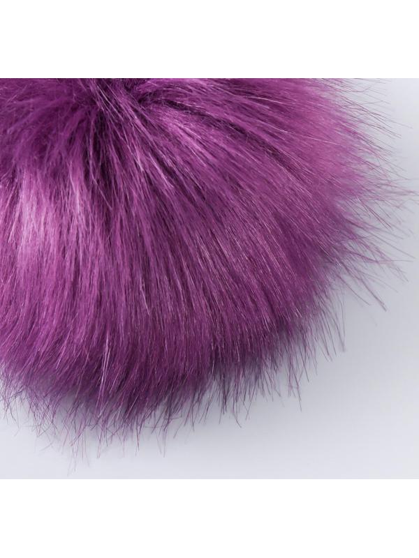 Помпон искусственный мех песец 14 см (57-Лиловый)