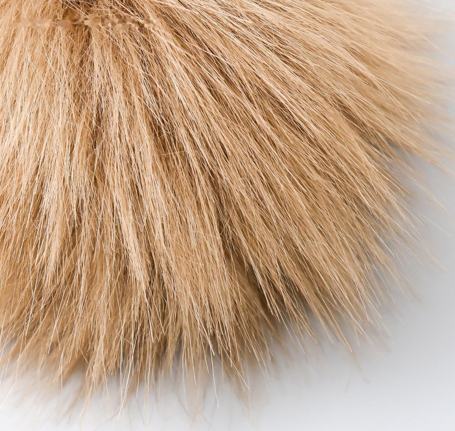Помпон искусственный мех песец 14 см (29-Бежевый)