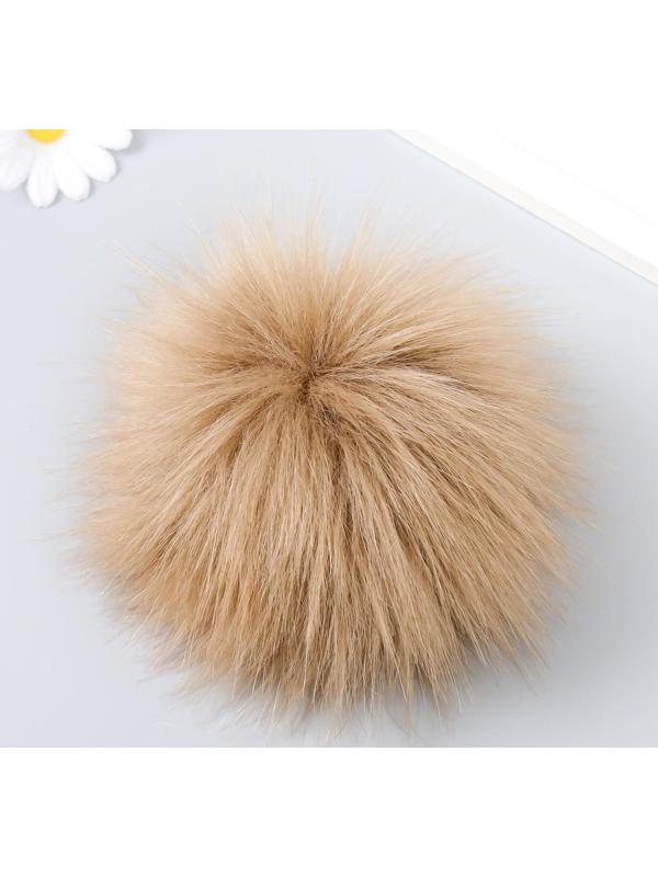 Помпон искусственный мех песец 14 см (29-Бежевый)