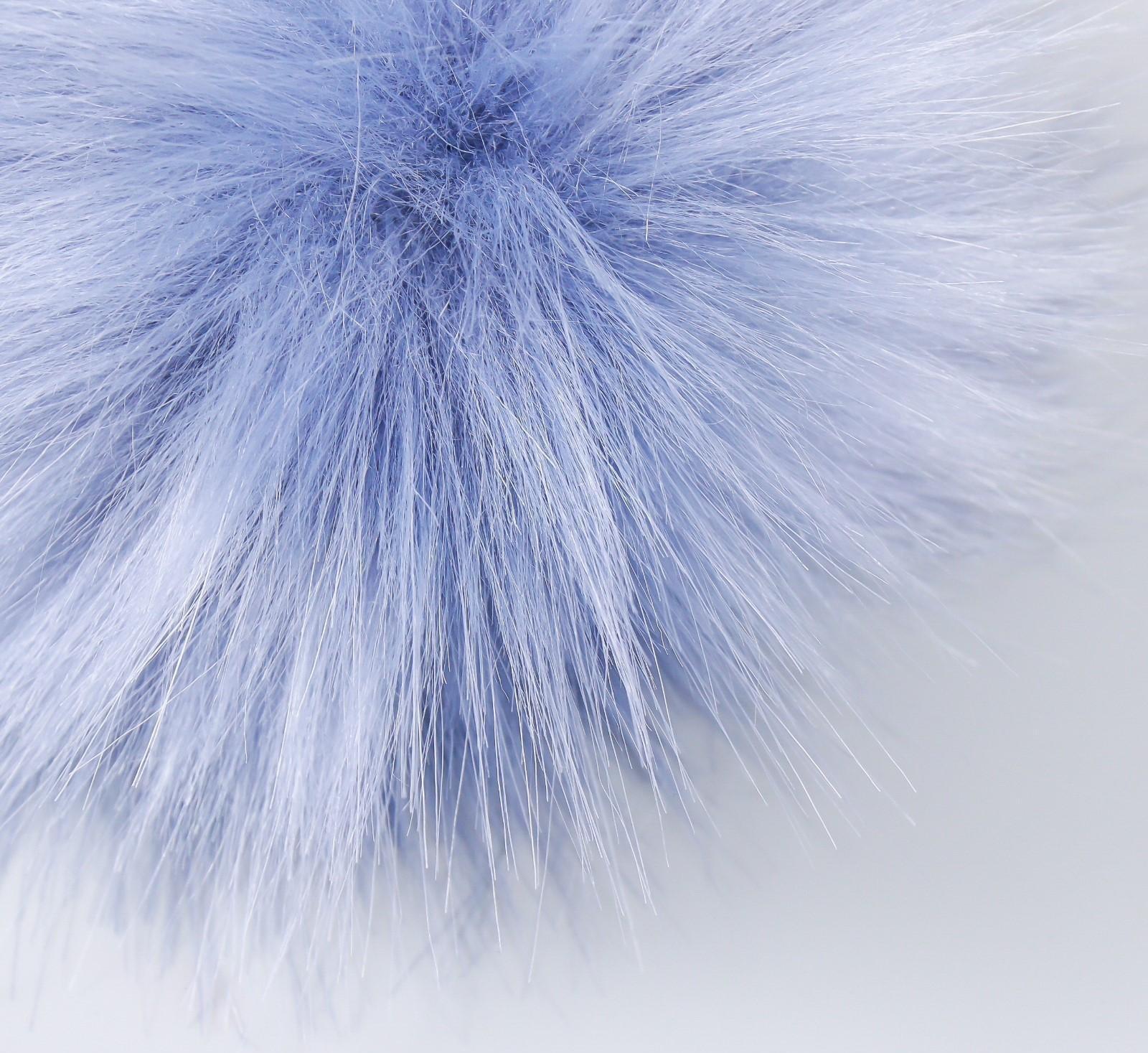 Помпон искусственный мех песец 14 см (22-Светлый джинс)